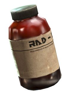 a brown bottle with the word rad on it