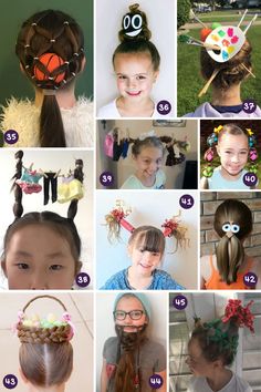 Girls Hairstyles Easy, Crazy Hair Day