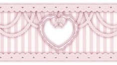 a pink border with a heart in the center and laces around it, on a white background