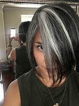 gray hair with lowlights chunky - Yahoo Image Search Results Brown Hair Pictures, Gray Hair Pixie Cuts, Hair Highlights And Lowlights, Hair Mistakes, Gray Hair Growing Out, Gray Hair Cuts, Grey Hair Styles For Women, Hair Gray, Transition To Gray Hair