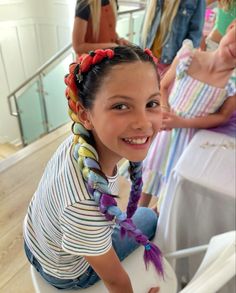 Fun rainbow braids for kids Girl Rainbow, Braids For Kids