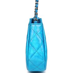 This Mini Hobo Crossbody Bag Blue Metallic Goatskin leather with silver hardware and features halfmoon round shape structure, tonal stitching, signature CC logo on front of bag, zippered closure, two interior slit pockets and a silver tone interwoven with blue leather chainlink shoulder/crossbody strap. The interior is lined in blue canvas and leather with one slip pocket.Collection: 24C (RFID chip)Origin: ItalyCondition: NewAccompanied by: Chanel box, Chanel dustbag, carebook, and ribbonMeasurements: 8" width x 4.25" height x 1.5" depth; 22" strap drop Delivery 5-8 or 10-15 working days Please note that during high season and Sale period, delivery times may be affected We accept payment with a Credit card, Debit card, or PayPal. Mini Hobo Bag, Chanel Box, Hobo Crossbody Bag, Chanel Mini, Celine Bags, Bottega Veneta Shoulder Bag, Blue Canvas, Cc Logo, Fendi Bags