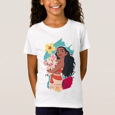 Moana Holding Pua Illustrated Graphic T-shirt, Kids Unisex, Size: Youth XS, White Elena Of Avalor Birthday, Wonder Woman Birthday, Disney Elena, Moana Disney, Elena Of Avalor, Disney Birthday Party, Disney Princess Birthday, Find Your Way, Disney Birthday