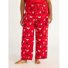 Drift off to dreamland with Joyspuns Flannel Sleep Pants. Relaxed, with a straight leg silhouette (and side pockets!), these softer-than-soft pajama pants are crafted from a brushed cotton blend, feature a fun print or pattern and fit just right thanks to the adjustable drawstring. Try them out with one of our sleep tees or tops (sold separately) and get ready to kick back and relax. Meet Joyspun. A joyful new spin on Secret Treasures. Only at Walmart. Size: XL.  Color: Red.  Gender: female.  Ag Red Relaxed Fit Bottoms For Pajama Party, Red Sleep Bottoms With Elastic Waistband, Cheap Red Cotton Sleepwear, Red Sleep Pants With Elastic Waistband, Red Cotton Sleep Bottoms, Cheap Red Sleep Pants, Red Cotton Sleepwear With Cartoon Print, Disney Pj Pants Women, Soft Pajama Pants