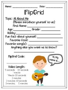 a child's fill out for the first grade student to learn how to play guitar