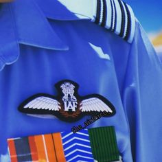 an air force officer wearing his uniform and medals