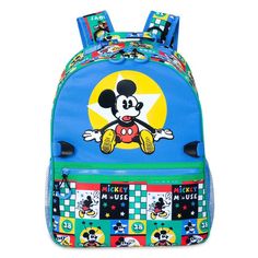 Oh boy'' will Mickey be excited to join them for the new term when they're carrying this backpack. Boasting a super colorful allover print, this carry all has such adaptive features as zipper pulls and detachable straps. Pair it with the coordinating Mickey Mouse adaptive lunch box to put them in a school daze! All accessories (water bottle, lunch tote, etc.) sold separately. Genuine, Original, Authentic Disney Store Product. Affordable Disney Backpack For Back To School, Cheap Everyday Disney Backpack, Mickey Mouse Backpack, Animal Backpacks, Marvel Kids, School Daze, Princess Kids, Lunch Tote, Disney Kids