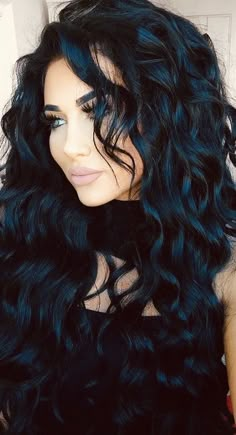 Colored Permed Hair, Hair Color Ideas For Long Black Hair, Dark Dyed Hair Colors, Black Long Hair Styles, Dyed Dark Hair, Dark Hair With Red Undertones, Dyed Black Hair, Peek A Boo Hair, Trendy Long Hairstyles