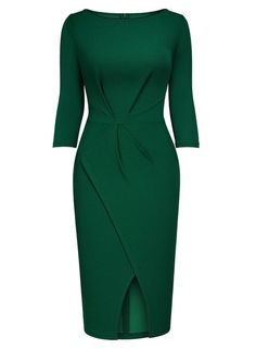 Women's Half Sleeve, Corporate Dress, Slim Fit Dress, Stylish Work Outfits, Slim Fit Dresses, Looks Chic, Fit Dress, Pencil Dress