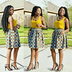 African Women Ankara Print Knee Length Multi Color Print Pleated Handmade Skirt With Side Pocket. Made With High Quality Vegetable Wax Print, 100% Cotton Fabric. Length Is 24 To 25 Sizes Size 4; Waist 28" Size 6; Waist 30" Size 8; Waist 32" Size 10"; Waist 34" Size 12; Waist 36" Size 14; Waist 38" Size 16; Waist 40" Kitenge Dress Designs, African Dress Patterns, African Skirt, Kitenge Dress, African Shop, Printed Silk Skirt, African Skirts, Ankara Skirt, Handmade Skirts