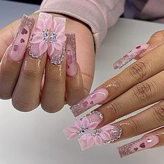 nail inspo Plant Nails, Nagel Design, Classy Acrylic, Simple Acrylic, Nice Nails, Simple Acrylic Nails, School Nails