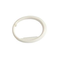 a white ring on a white background with a clipping for the top part of it