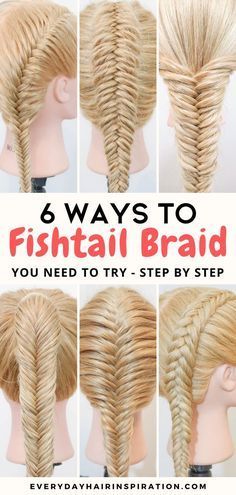 How To Fishtail, Fishbone Braid, Dutch Fishtail Braid, French Fishtail, Fishtail French Braid, Fishtail Hairstyles