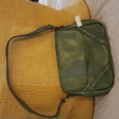 Still Has The Tags- Excellent Condition. 8" X 6.5" Small Purse. 11" Long Strap. Man Made Materials. Cute Stud Design On Corners. Kiss Lock Closure. Black Mini Bag, Mini Hand Bag, Stud Design, Vintage Liz Claiborne, Studded Purse, Tapestry Bag, Green Purse, Faux Leather Handbag, Beaded Evening Bags