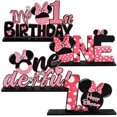 minnie mouse 1st birthday onederfit sign