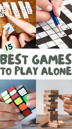 games to play alone Fun Games For Girls, Jenga Game, Solitaire Games, Game Rules