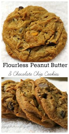 flourless peanut butter and chocolate chip cookies are the perfect treat for those special occasion