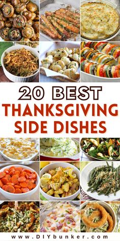 20 best thanksgiving side dishes with text overlay