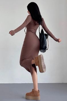 Item Type: Dress Material: Polyester Pattern: Solid Waist: High Waist Color: Black, Dark Gray, Light Gray, Khaki Size: S,M Size(cm) Dress Length Bust Shoulder Width Waist S 124 60 66+ 60 M 125 64 70+ 64 Knitted Long Dress, Knit Long Dress, Long Knitted Dress, Rhinestone Dress, Khaki Dress, Dress Satin, Gray Light, Dress Material, Sporty Style