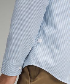 This Shirts Destination Wherever Youre Going. Stretchy, Easy-Care Fabric On This Commute-Friendly Button-Up Helps You Arrive Ready For Anything. Designed For Casual. Designed To Skim The Body From Chest To Waist. Underarm Gusset For Mobility. Removable Collar Stays Keep Your Collar Looking Sharp. Locker Loop For Easy Hanging. This Garment Was Treated With No-Stink Zinc To Inhibit The Growth Of Odour-Causing Bacteria On The Fabric. | New Venture Slim-Fit Long-Sleeve Shirt Business Casual Button-up Top With Button Cuffs, Business Casual Button-up Tops With Hidden Closure, Slim Fit Cotton Top With Buttons, Slim Fit Cotton Tops For Work, Business Tops With Fold Down Collar For Spring, Collared Cotton Tops For Business, Fitted Tops With Snap Buttons For Business Casual, Fitted Tops With Placket And Shirttail Hem, Fitted Top With Placket And Shirttail Hem