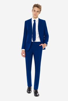 Boys Outfits Teenagers, Suits And Ties, Navy Blue Outfit, Black Outfit Men, Navy Blue Suit