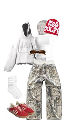 tiktok style, fashion outfit, fashion ideas, 2000s, y2k, 90s, ahs style, ahs, red Ahs Style, Street Style Outfits Casual, 2000s Fashion Outfits, Tiktok Style, Streetwear Fashion Women, Y2k 90s, Lookbook Outfits