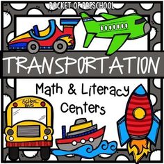 transportation math and library centers for kids