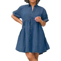 Womens Denim Babydoll Dresses Button Down Tiered Jean Dress Product Details Size: Medium Color: Blue Brand: No Brand Mpn: Does Not Apply Upc: Does Not Apply Ean: Does Not Apply * Department : Womens * Date First Available : June 28, 2022 Button Down Denim Dress, Babydoll Dresses, Maxi Outfits, Jean Dress, Womens Denim, Casual Summer Outfit, Button Dress, Babydoll Dress, Jeans Dress