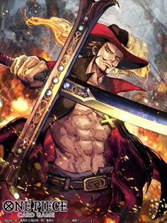 Hawkeye One Piece, Mihawk One Piece, Red Hair Shanks, Dracule Mihawk, رورونوا زورو, One Piece Tattoos, One Piece Wallpaper Iphone, Zoro One Piece