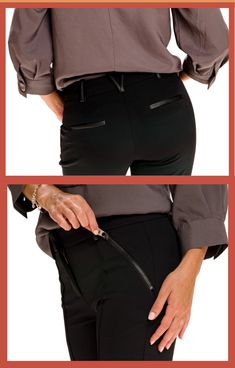 Color: Black Zipper Color: Silver Subtle Flare Leather details in the back pockets and belt loop The model is 5'5 wearing a size 2 True to size Imported 85% Nylon 15% Spandex. #womensfashion #womensfashionstyle #womensfashiontrends Pants And Leggings, Womens Fashion Trends, Black Pants, Zipper Pocket, Women Fashion, Size 2, Spandex, Leggings, Zipper