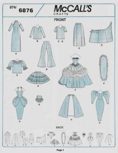 the sewing pattern for a dress and coat