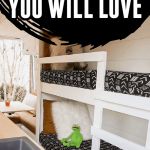 there are bunk beds in this room with the words you will love them on it