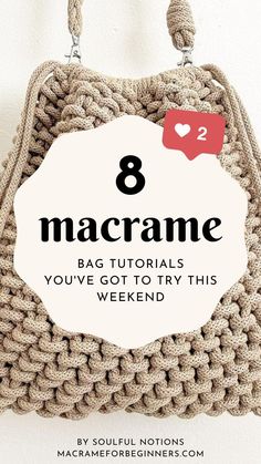 Learn how to make a beautiful Macrame bag and discover all beginner-friendly Macrame bag patterns by Soulful Notions. Get started with your DIY Macrame market Macrame Hacks, Animal Macrame, Diy Macrame Bag, Macrame Market Bag, Macrame Pouch, Crochet Wall Decor, Macrame School, Macrame Inspiration, Macrame Designs