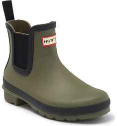 Free shipping on orders over $89. Shop HUNTER HUNTER Original Waterproof Chelsea Rain Boot at Nordstromrack.com. Impervious to wind and rain, this Chelsea-cut version of Hunter's Original rubber boot is a style-savvy companion on drizzly days. Winter Weatherproof Rain Boots, Waterproof Boots For Rainy Weather, Green Insulated Boots For Fall, Weatherproof Boots For Rainy Season, Waterproof Rain Boots For Winter, Winter Season Waterproof Rain Boots, Waterproof Green Boots For Outdoor Work, Waterproof Rain Boots For Rainy Weather, Weatherproof Waterproof Boots For Rainy Outdoor Activities