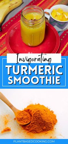 turmeric smoothie recipe with bananas and orange juice