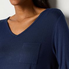 You'll love adding this Liz Claiborne women's Cool and Calm nightshirt to your wind-down routine. It's made from a soft stretcj-knit with breathable, temperature-regulating, and moisture-wicking fibers to activate cooling all night. It also features long sleeves, a v-neckline and a chest slip pocket.Closure Type: Pullover HeadNeckline: V NeckPockets: 1 Chest Slip PocketSleeve Length: Long SleeveApparel Length: 37 InchesFiber Content: 97% Rayon, 3% SpandexFabric Description: KnitCare: Tumble Dry… Night Shirt, Liz Claiborne, Women Long Sleeve, Moisture Wicking, Pajamas, Long Sleeves, V Neck, Long Sleeve