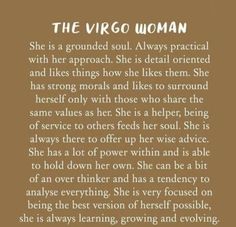 Virgo Woman Traits, All About Virgo, Virgo Woman, Virgo And Aries, Virgo Traits, Aries And Gemini, Virgo Quotes