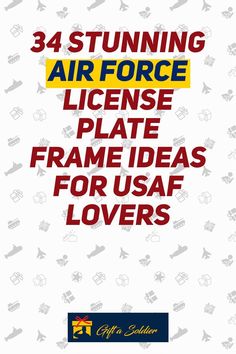 an advertisement for air force license plates