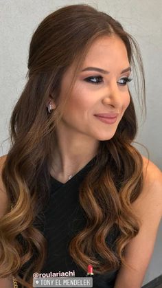 Curled Hairstyles For Medium Hair, Simple Prom Hair, Long Hair Wedding Styles, Wedding Hair Inspiration