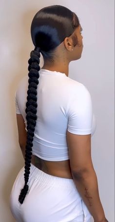 Slick Ponytail Weave Braid, Hair Inches, Braided Ponytail Hairstyles, Quick Braided Hairstyles