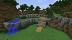 an image of a minecraft landscape