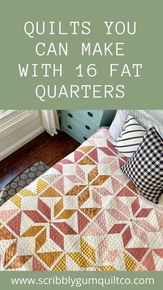 Quilts Using Fat Quarters, Fat Quarter Sewing Projects, Fat Quarter Quilt Pattern, Farmhouse Quilts, Jelly Roll Quilt Patterns, Block Quilt, Fat Quarter Quilt, Quilt Square Patterns, Jellyroll Quilts