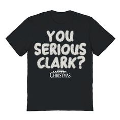 It's a beaut is what they'll say about this Men's You Serious Clark Text National Lampoon's Christmas Vacation Graphic Tee. It's a beaut is what they'll say about this Men's You Serious Clark Text National Lampoon's Christmas Vacation Graphic Tee. FEATURES Crewneck Official National Lampoon's Christmas Vacation Merchandise. Licensed by Blended. Short sleeveFABRIC & CARE Cotton Machine wash Imported Size: XL. Color: Black. Gender: male. Age Group: adult. Vacation Graphic, National Lampoon's Christmas Vacation, You Serious Clark, National Lampoons Christmas, Lampoons Christmas, National Lampoons Christmas Vacation, Lampoon's Christmas Vacation, National Lampoons, Christmas Vacation