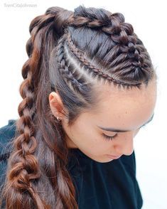 Mohawk Braid Tutorial, Popular On Instagram, Braiding Techniques, Long Braided Hairstyles, The Right Hairstyles, Viking Braids, Mohawk Braid, Viking Hair, Mohawk Hairstyles