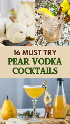 Pear Vodka Cocktails Drinks With Pear Vodka, Pear Martini Recipe Vodka, Pear Vodka Drinks, Pear Martini Recipe, Flavored Vodka Drinks, Pear Drinks, Pear Martini, Martini Recipes Vodka