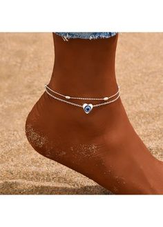 Color:Silvery White;Package Contents:2 X Anklets;Occasion:Sport; Casual Silver Anklets For Gifting, Casual Silver Anklets As Gift, Casual Silver Anklets For Gifts, Silver Heart Anklets For Party, Silver Anklets For Valentine's Day Party, Trendy Silver Anklets For Summer, Casual Metal Anklets For Summer, Anklet Set, Heart Anklet