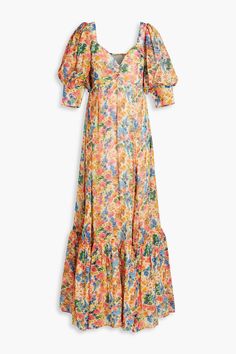 Crepe Maxi Dress, Seventies Fashion, Maxi Dress Sale, Ink Clothes, Loungewear Luxury, Dress For Woman, Clothing Care, Curator Style, Floral Print Dress