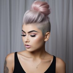 Mf Hussain, Wow Dream Coat, Color Wow Dream Coat, Undercut Bob Haircut, Bun Braid, Undercut Hairstyle, Undercut Styles, Shaved Side