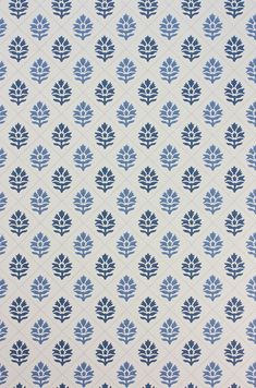 Sample Camille Wallpaper in blue from the Les R��ves Collection by Nina Campbell Nina Campbell Wallpaper, Block Print Wallpaper, Wallpaper In Blue, Blue And White Wallpaper, Nina Campbell, Indian Prints, Wall Papers, Motif Vintage, Block Printing Fabric