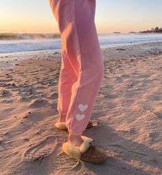 ‣ light pink sweatpants with two white hearts on the right side ‣ model is wearing a size XS and is 5'6" —————— THIS IS A PRE-ORDER ITEM!By purchasing this listing you are RESERVING yourself to a pair of sweatpants! The processing time is 1 to 2 weeks! —————— *this item is excluded from certain discounts* Pink Comfortable Sweatpants For Loungewear, Pink Cotton Joggers, Trendy Pink Relaxed Fit Sweatpants, Pink Cotton Trendy Joggers, Trendy Pink Cotton Joggers, Pink Relaxed Fit Trendy Joggers, Pink Cotton Relaxed Fit Sweatpants, Pink Relaxed Fit Cotton Sweatpants, Trendy Pink Relaxed Fit Joggers